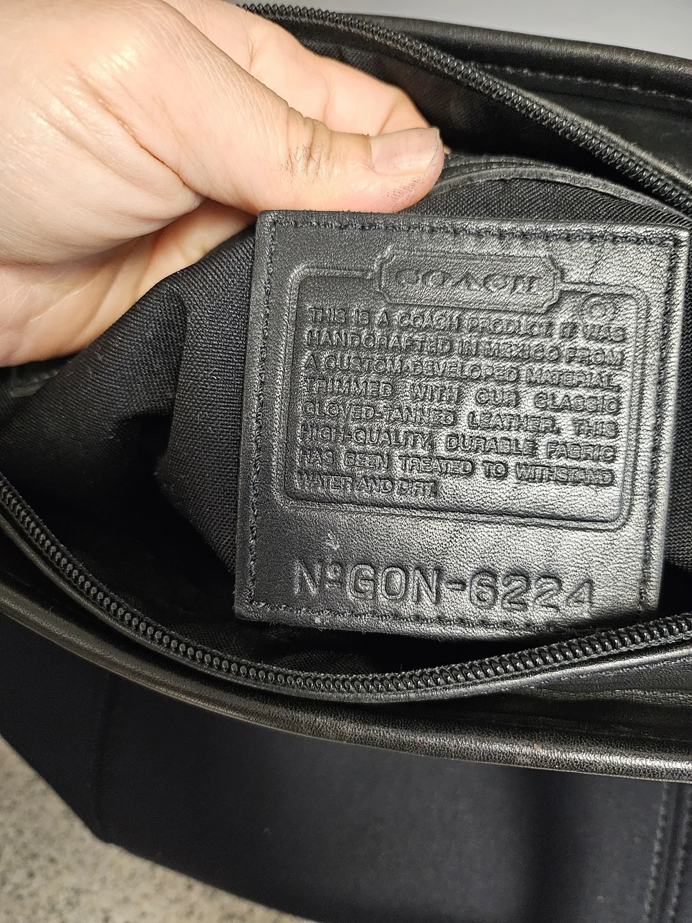Coach Black Tote Bag with Leather Trim Vitage